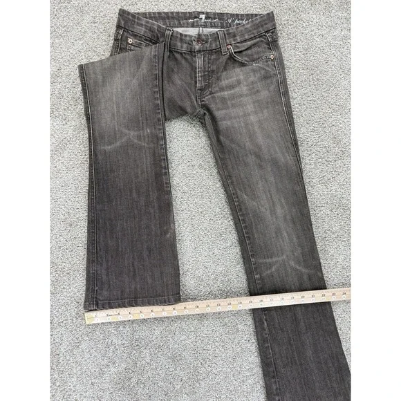 7 for All Mankind 'A' Pocket Jeans Womens‎ 28 Brown Flared Stretch Boho Festival - Picture 14 of 14